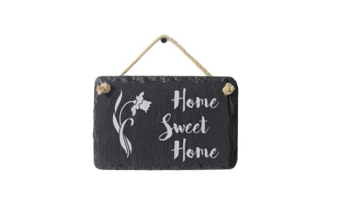Home Sweet Home Welsh Slate Sign